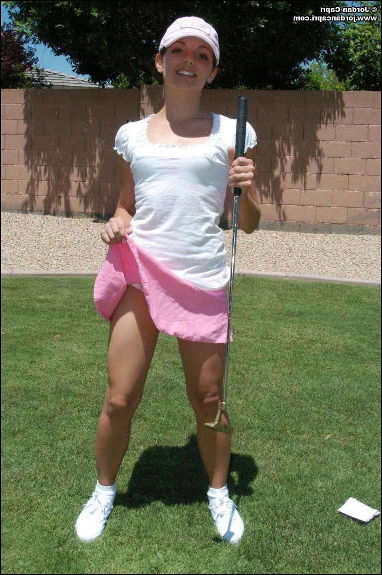 20P Pictures of teen Jordan Capri playing a sexy game of golf