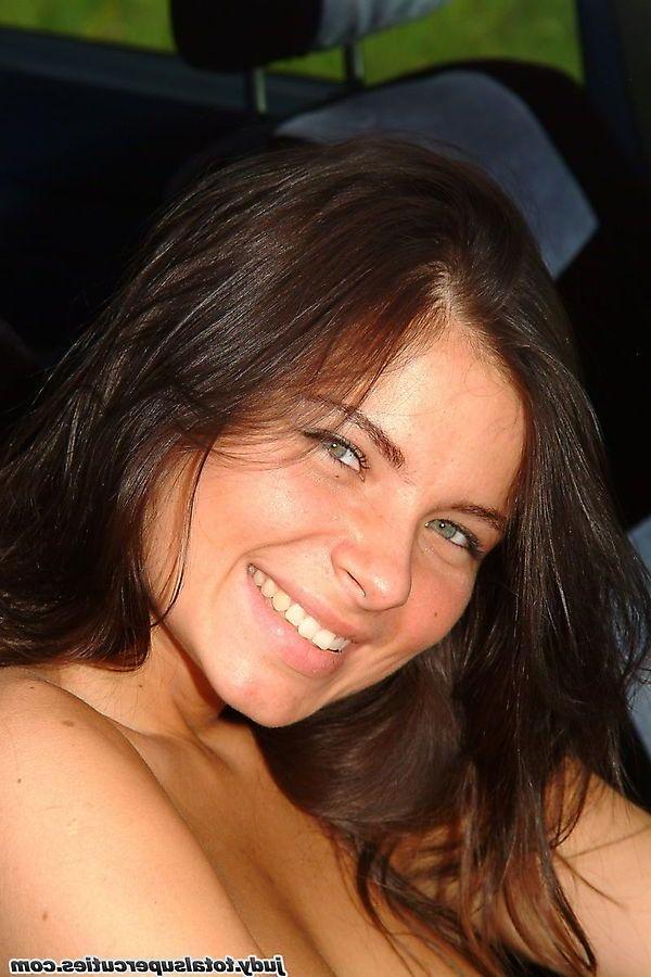 20P Pictures of teen girl Judy getting naked in their car