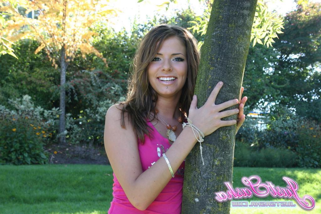 20P Pictures of Just Sasha teasing in a short skirt
