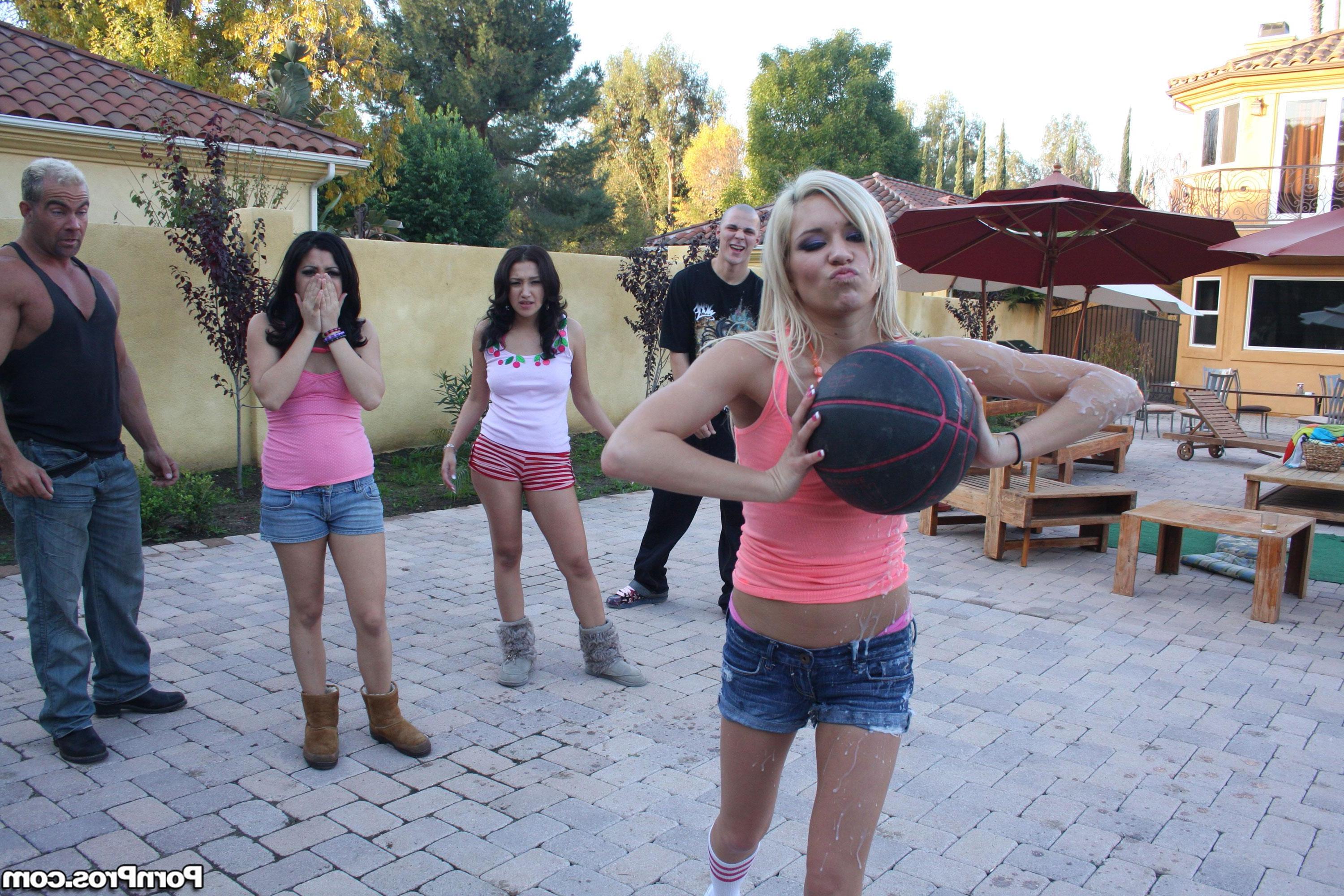 12P Kacey Jordan and her hot friends team up on a lucky cock