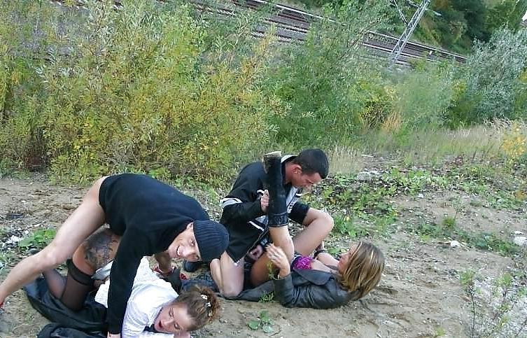 16P Two swingers couple fucking outdoor by Sail