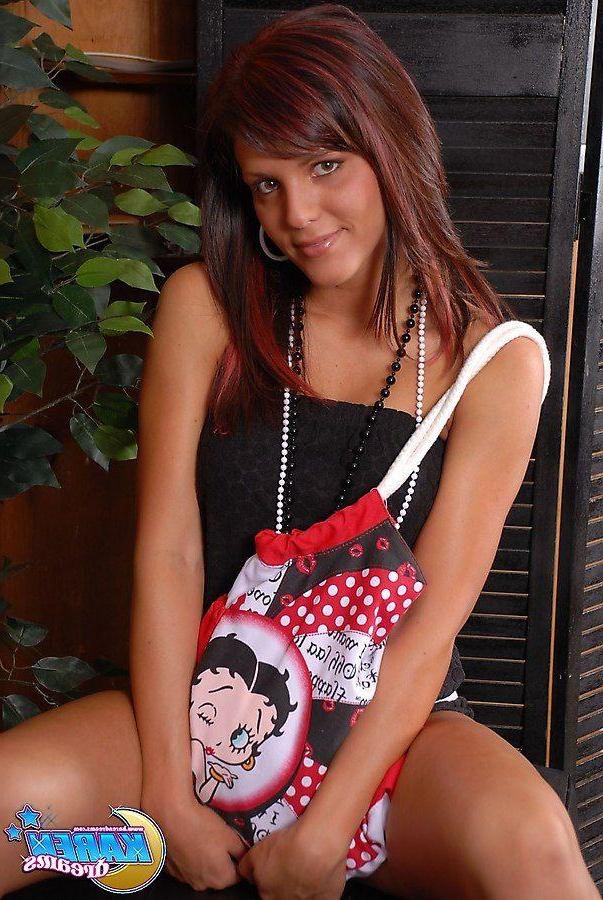 20P Pictures of teen babe Karen Dreams being a hot cock-tease