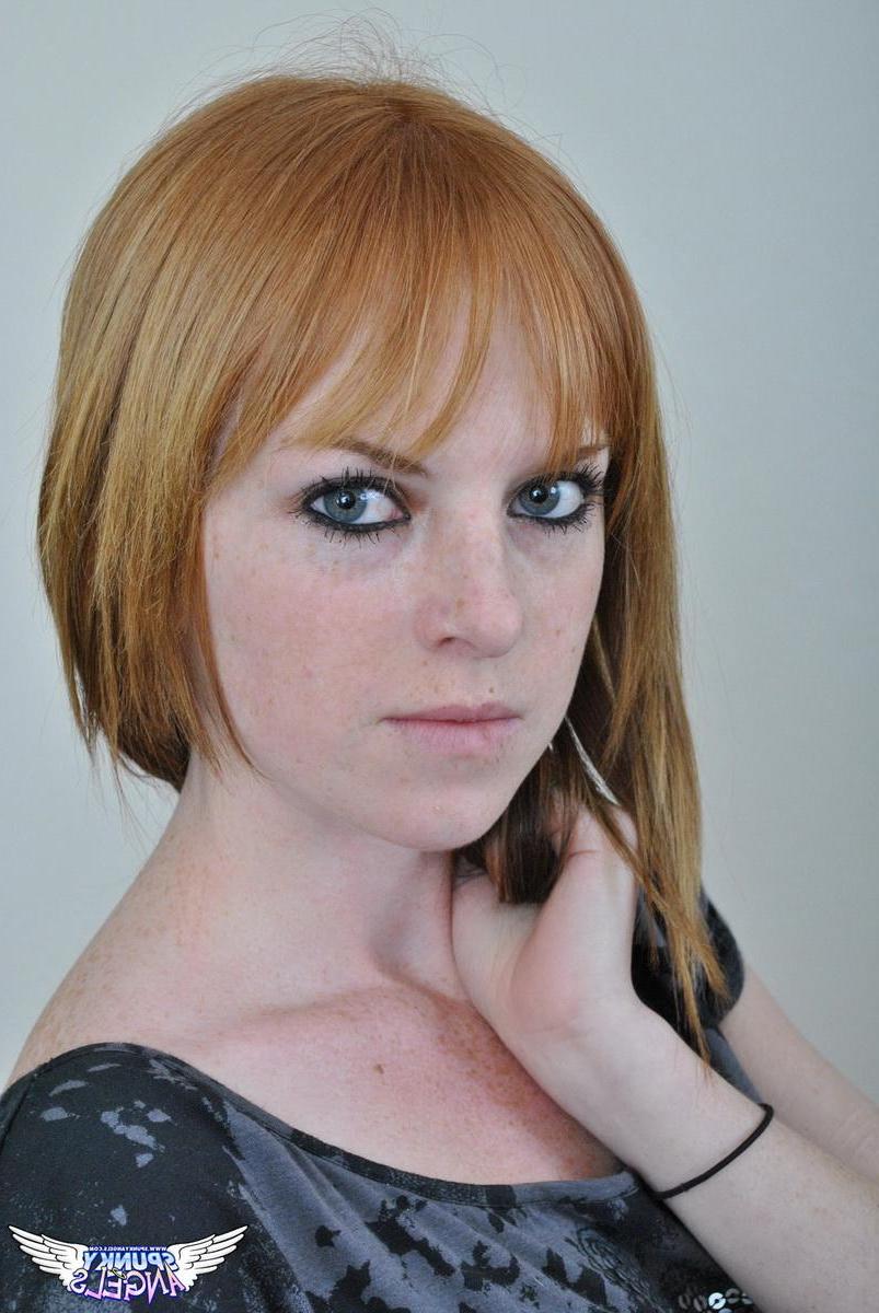 20P Redhead teen Kate Cooper strips completely naked for you in bed