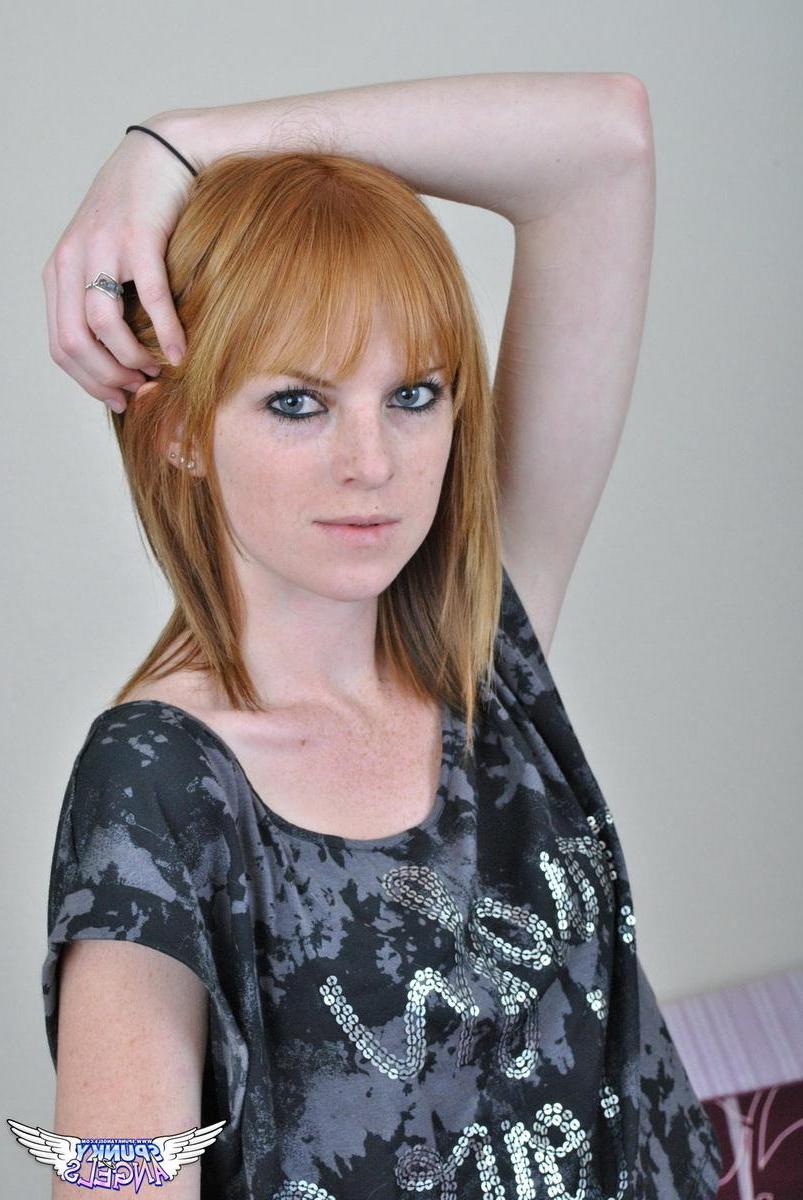 20P Redhead teen Kate Cooper strips completely naked for you in bed