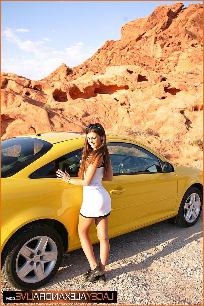 20P Pictures of Lacey Alexandra getting naked in her car