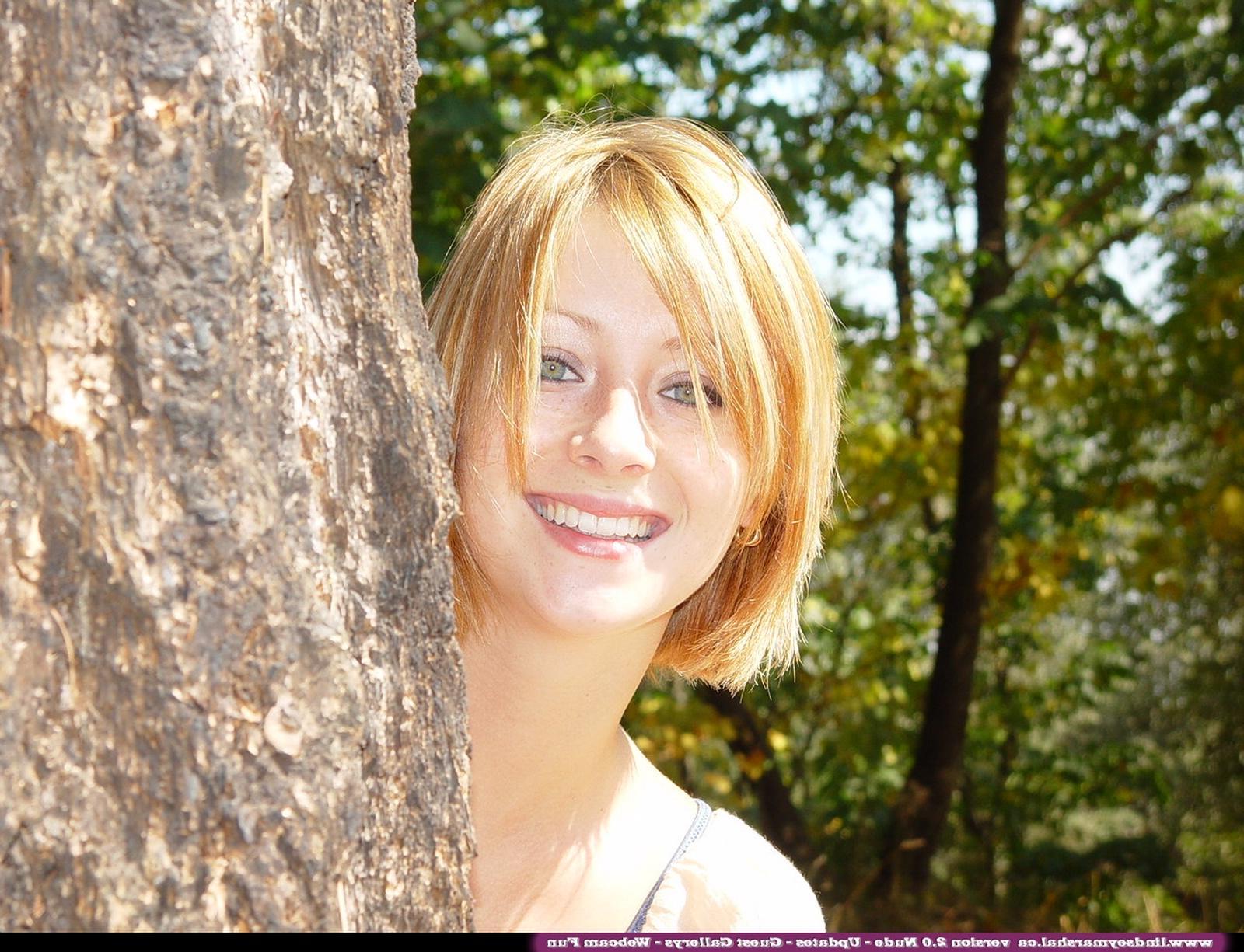20P Pictures of teen star Lindsey Marshal getting naked outside