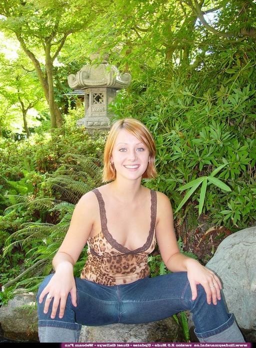 15P Lindsey flashes us in her back yard