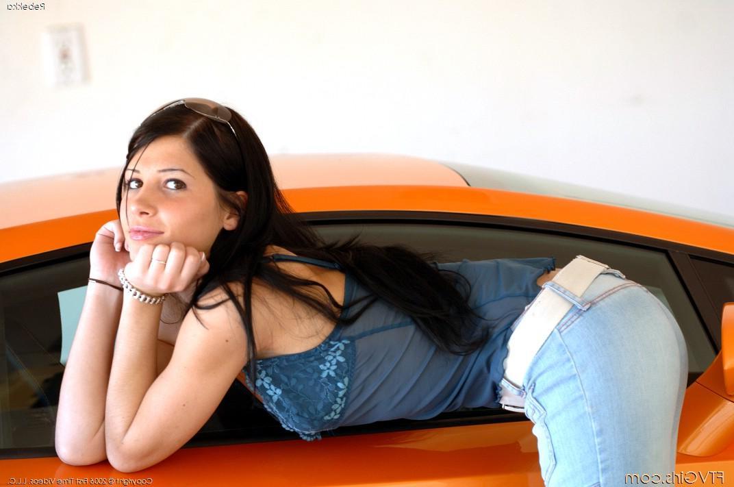20P Hot latina teen with a car