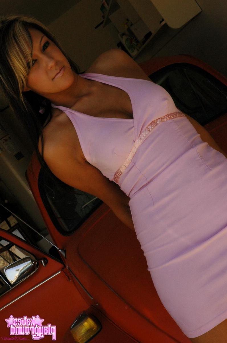 12P Teasing girl Rio shows off her perfect body in her tight little dress