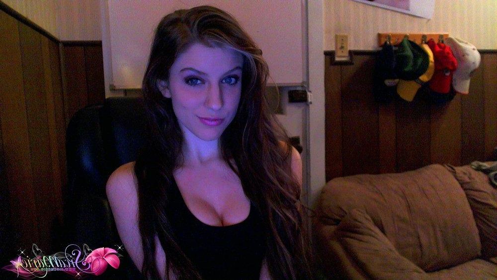 15P Sica Marie shows off her stunning teen body in striped socks on cam