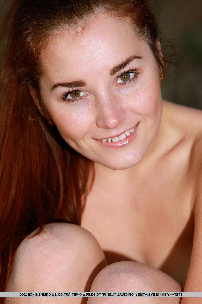 18P Athletic coed Stefany Sonri strips naked outside in "Velano"