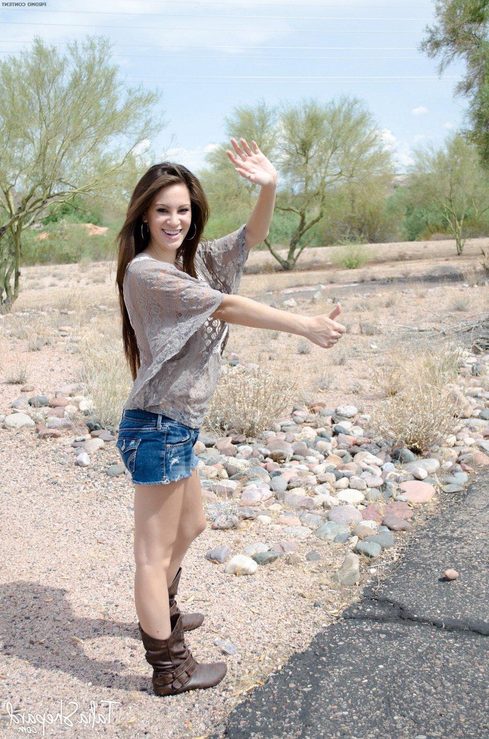 15P Talia Shepard feels compelled to masturbate in the car after being picked up by a hitchhiker