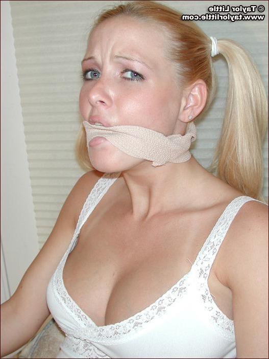 20P Pictures of Taylor Little tied up and gagged so that you can have your way with