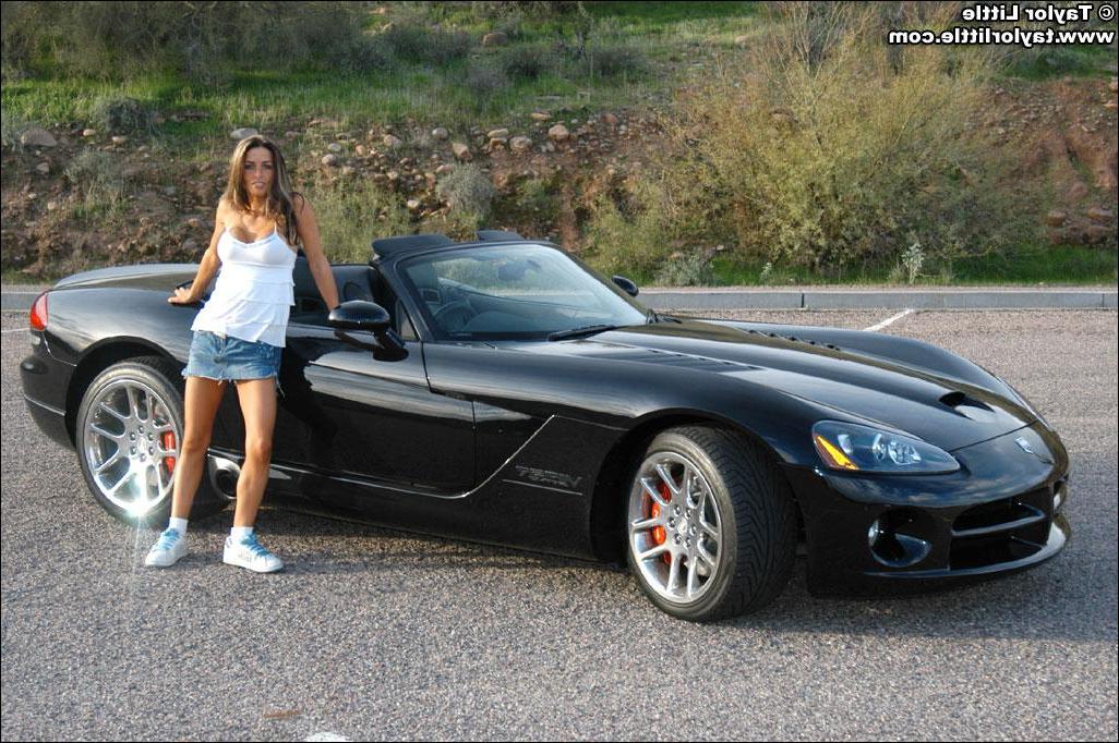 20P Pictures of Taylor Little posing with a sexy sports car