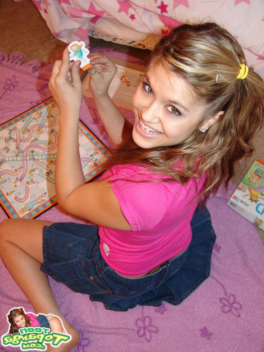 16P Teen Topanga in pigtails and a short mini skirt