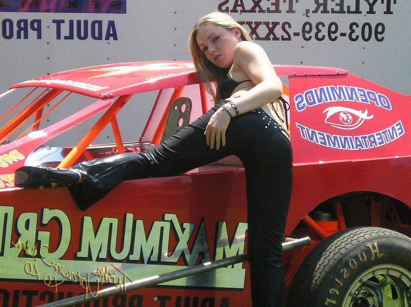 20P Pictures of Trisha Uptown teasing with a sports car
