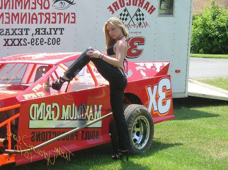 20P Pictures of Trisha Uptown teasing with a sports car