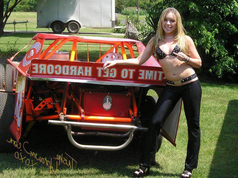 20P Pictures of Trisha Uptown teasing with a sports car
