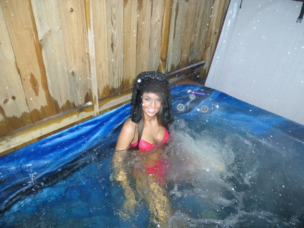 15P Teen hottie Val Midwest invites you to join her in the hot tub