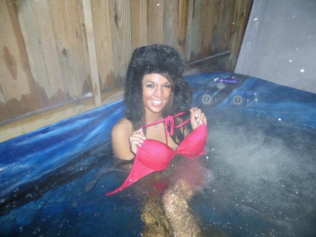 15P Teen hottie Val Midwest invites you to join her in the hot tub