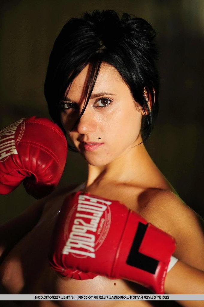16P Pictures of hot teen boxer Zeo getting naked after practice