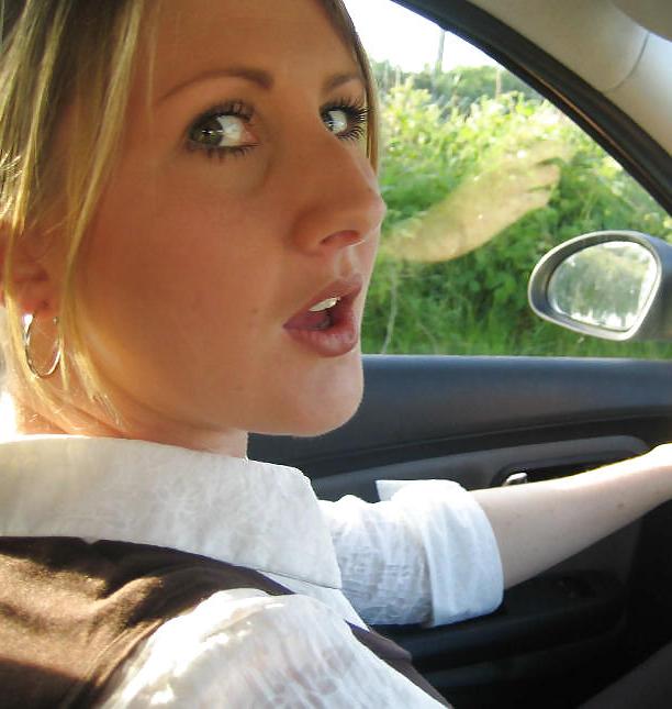 25P Secretary in a car
