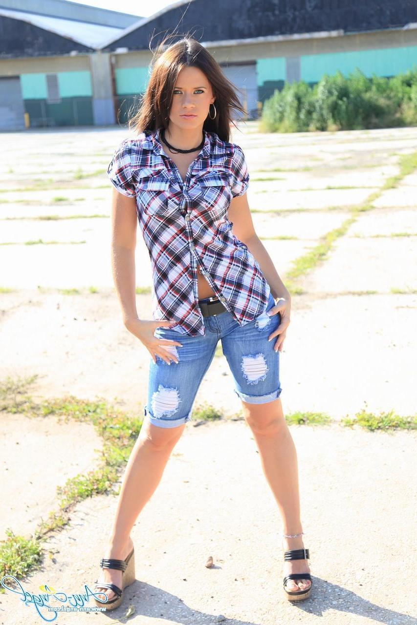 15P Ann Angel dresses up as a sexy country girl and teases