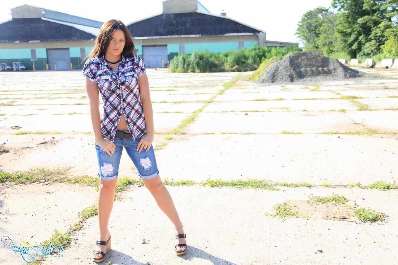 15P Ann Angel dresses up as a sexy country girl and teases
