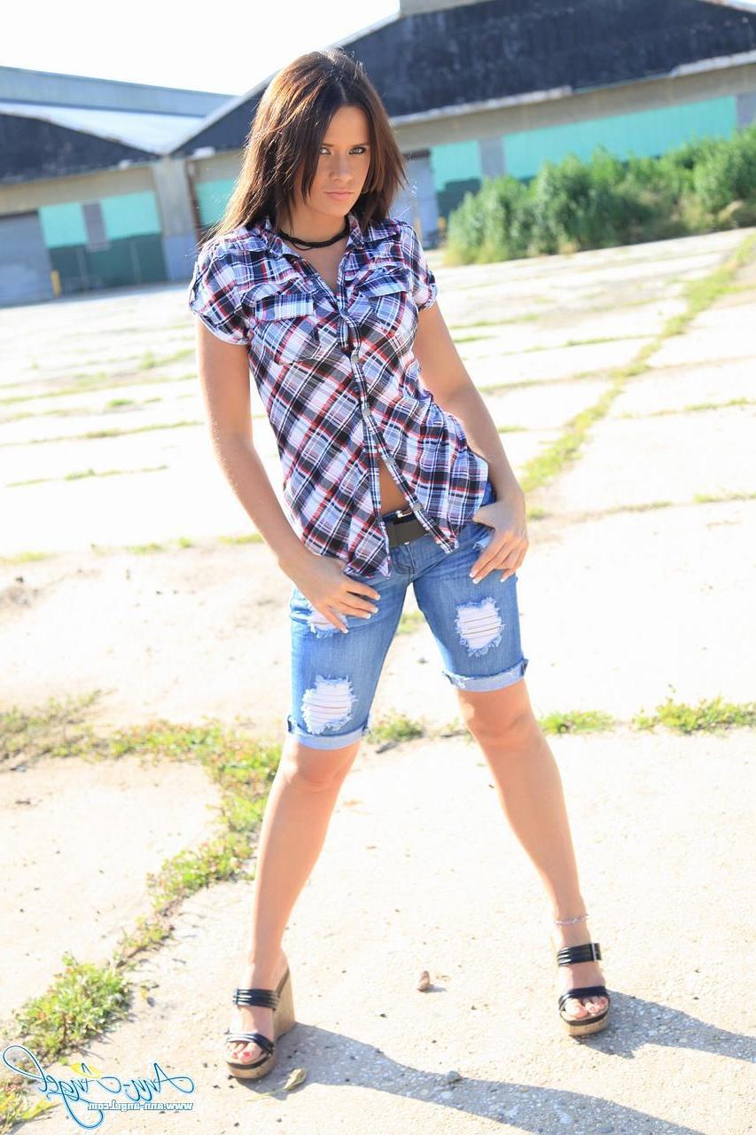 15P Ann Angel dresses up as a sexy country girl and teases