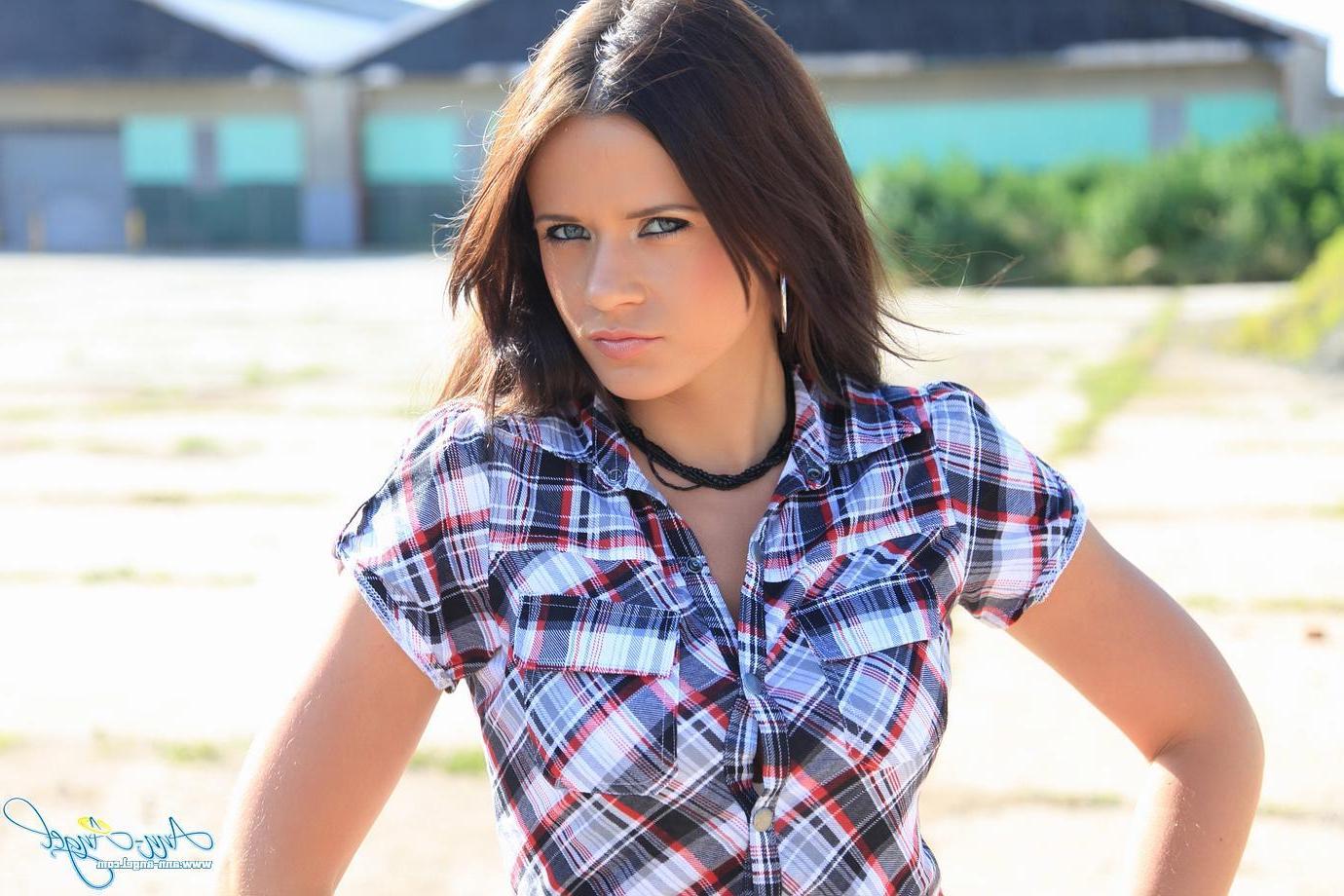 15P Ann Angel dresses up as a sexy country girl and teases