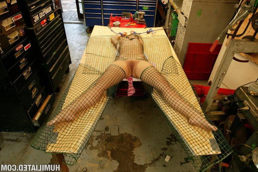 12P Brunette girl Brooke gets netted and pleasured with sex toys and a cock