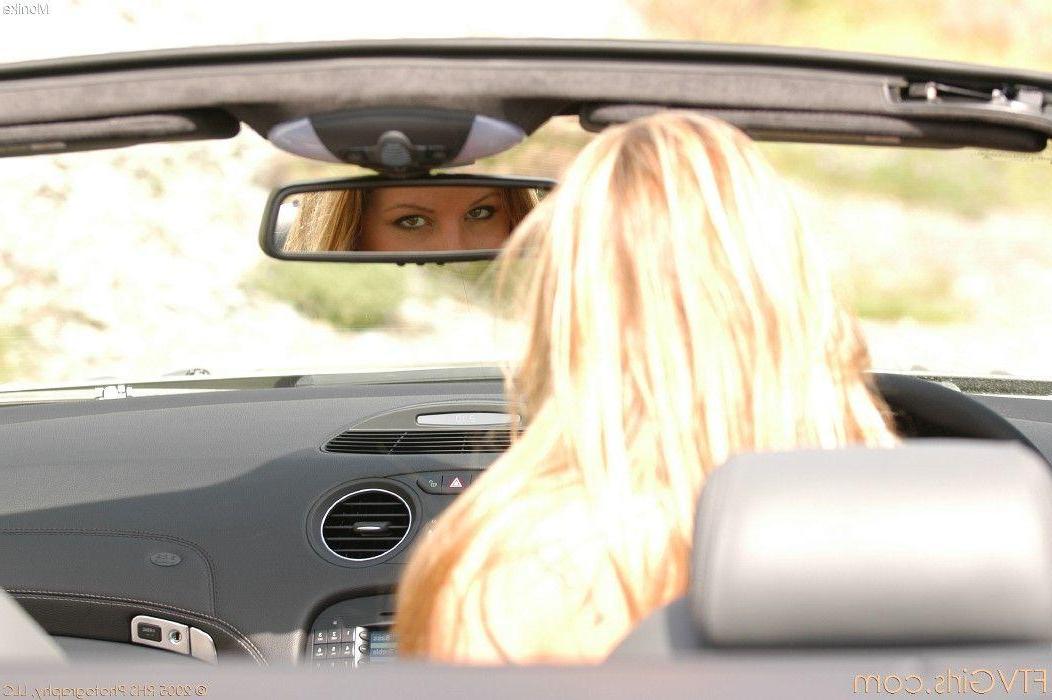 20P Pictures of Monika giving you her pussy in her car