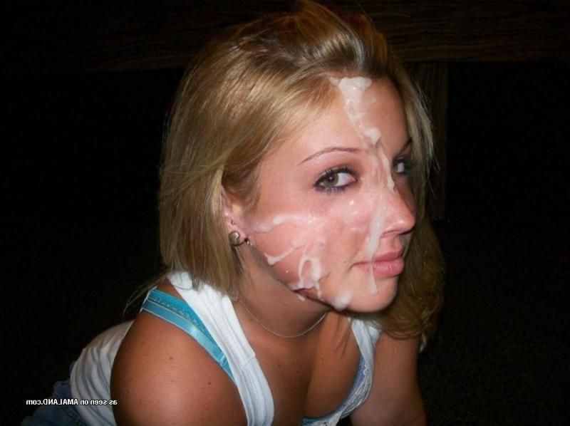 15P Selection of naughty amateur chicks loving cum all over their faces