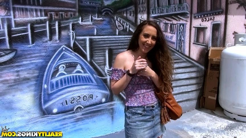 20P Brunette girl Charlie Stevens puts out for a ride