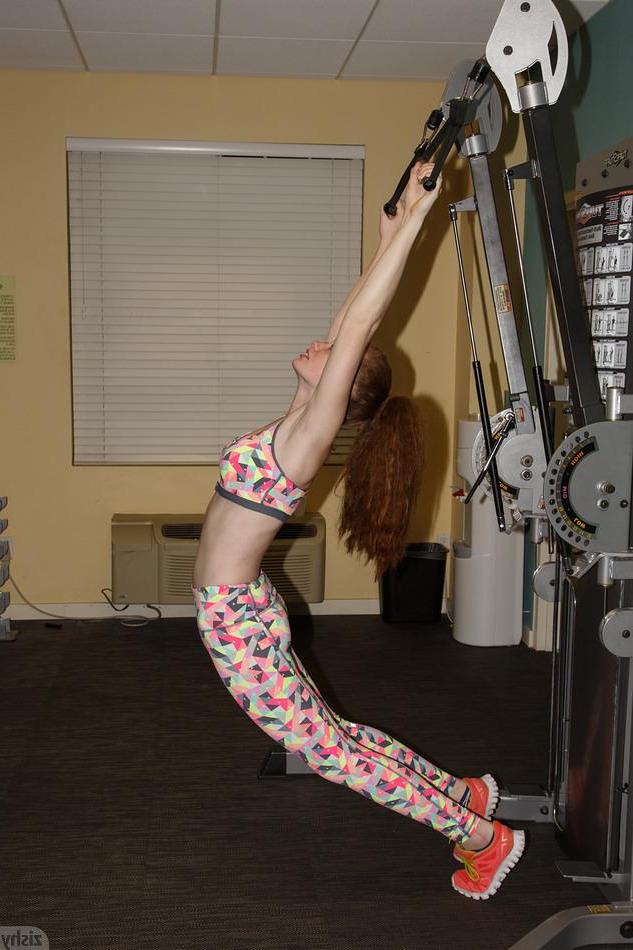 8P Redhead coed Wendy Patton shows you how fit her tight college body is