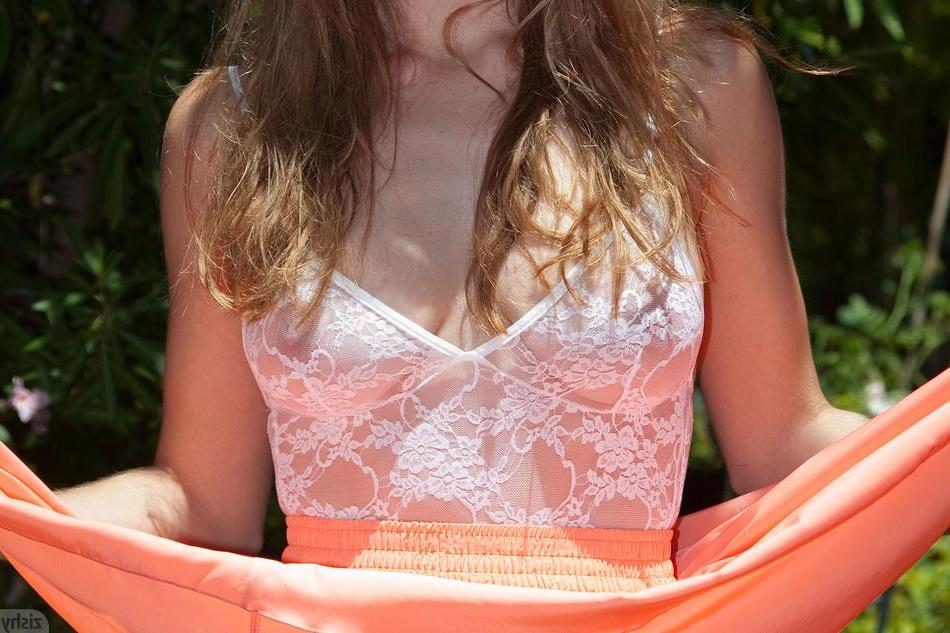 8P Amateur coed Margitte Levy bends over to show you what's under her panties
