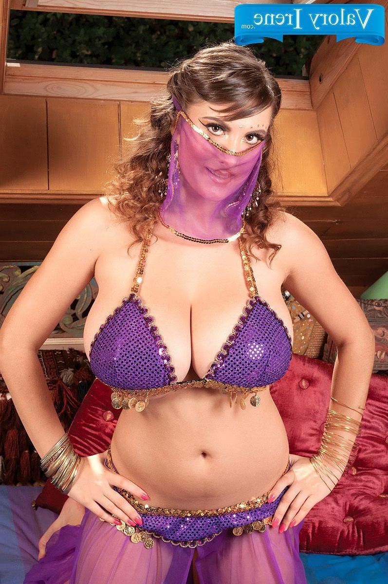 16P Busty girl Valory Fleur dresses as an exotic belly dancer for you