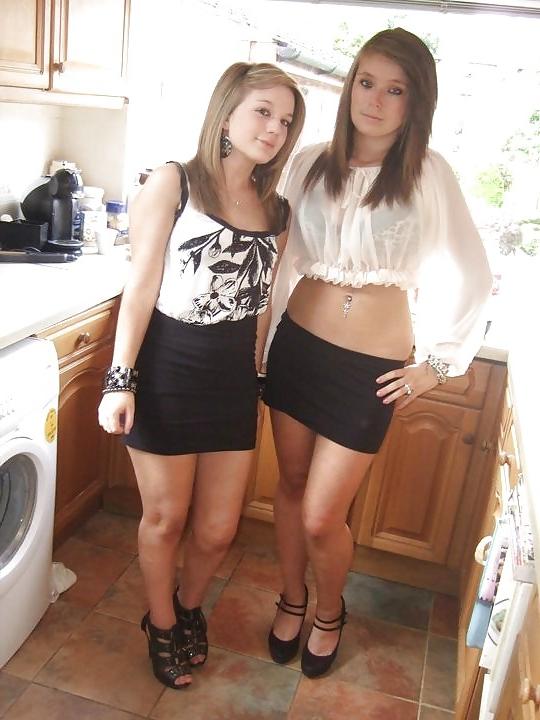 25P Teens in short dresses.
