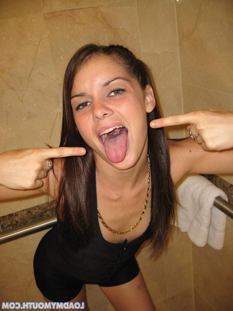 15P Michelle Peters swallows cum after getting face fucked by Brandon Irons huge mea