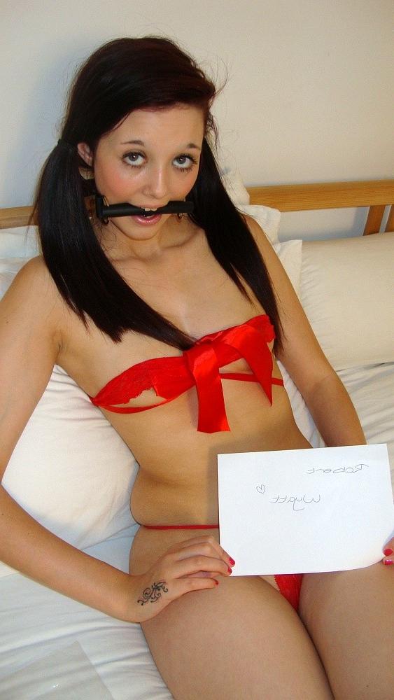 16P Gagged teen teasing