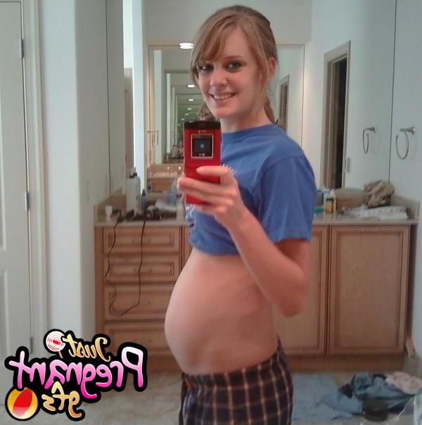 15P Pregnant teens show their big bellies