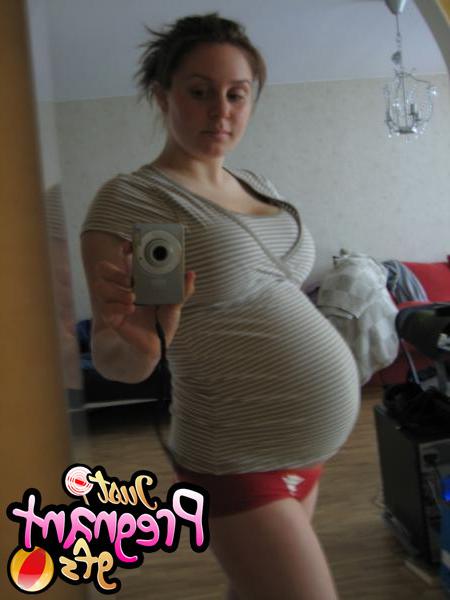 15P Pregnant teens show their big bellies