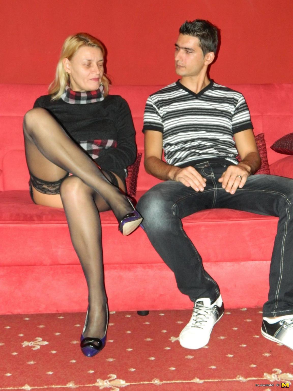 16P Horny cougar fucking and sucking her toy boy