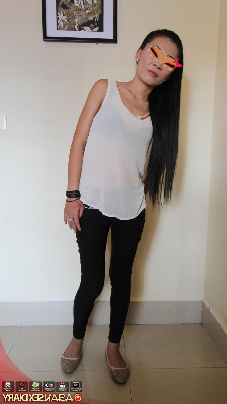 15P Skinny Asian girl with hairy snatch creamed up by foreign touris
