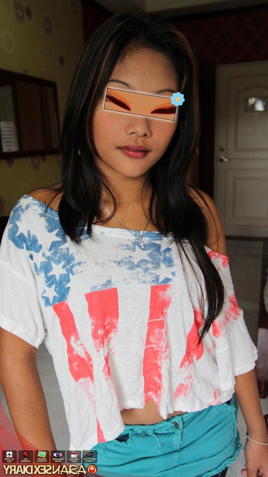 15P Sexy Asian babe in stockings strips and fucks a white tourist