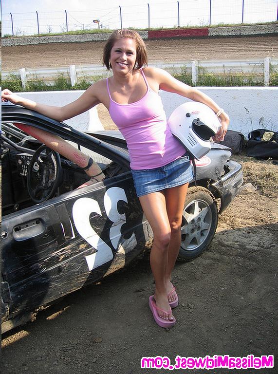 15P Melissa Midwest in her custom race car