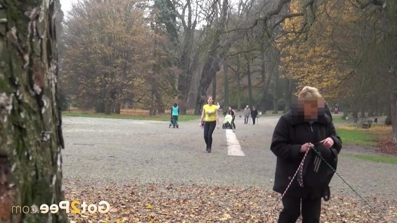 15P Pretty teen pisses in the middle of a public park