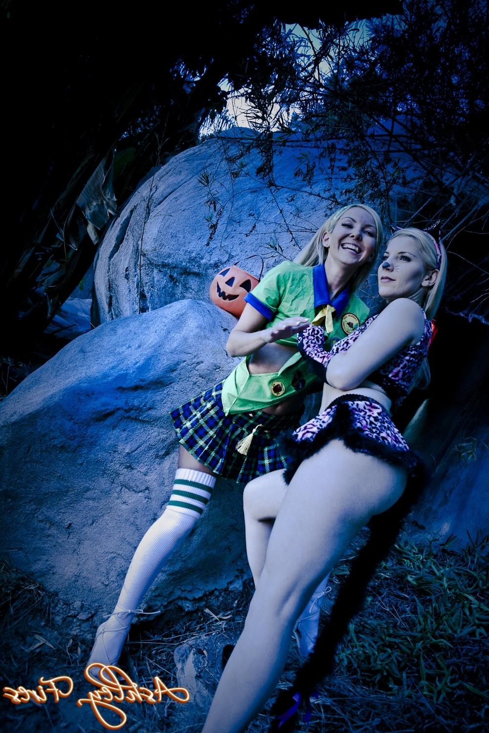 18P Ashley Fires and Aaliyah Love have Halloween treat