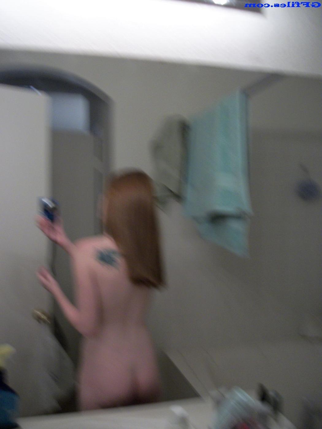 16P Amateur homemade redhead teen mirror selfshots