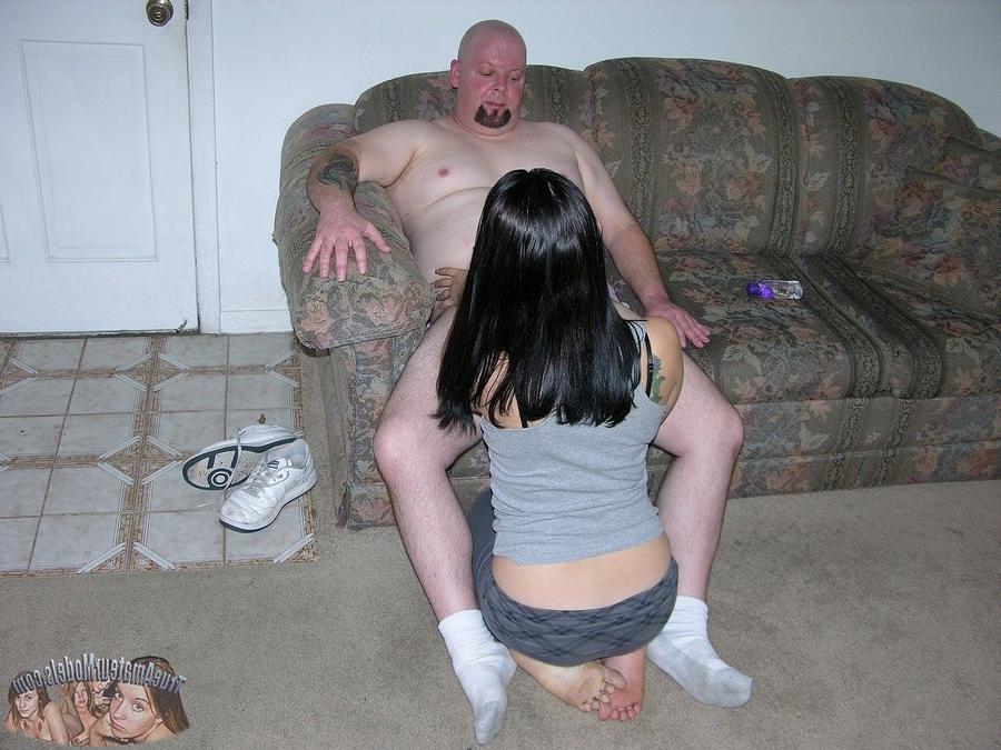 14P Hot italian babe with glasses gives lubricated handjob